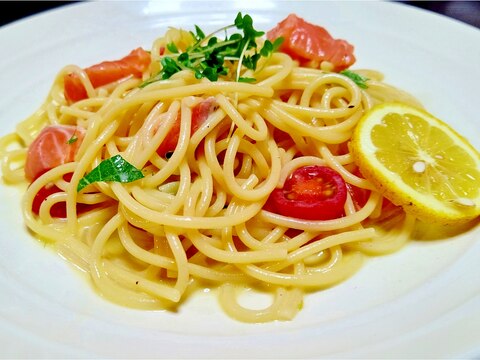 【夏に食べたい】サーモンと青じその冷製パスタ